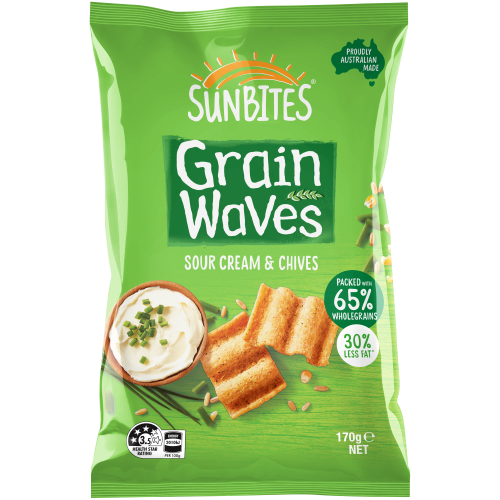 GRAINWAVES CHIPS SOUR CREAM & CHIVES